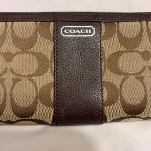 Coach Brown Monogram Wallet